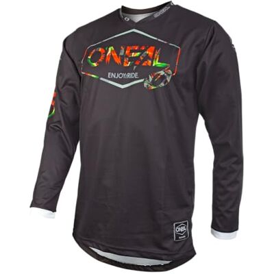 O'NEAL Motocross Enduro MX Material som andas, maximal rörelsefrihet, förlängd Jersey Mahalo Vuxna Svart multi Storlek S O'NEAL Motocross Enduro MX Material som andas, maximal rörelsefrihet, förlängd Jersey Mahalo Vuxna Svart multi Storlek S