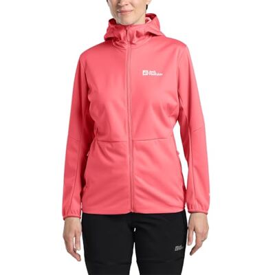 Jack Wolfskin kvinnors Feldberg Hoody W Softshelljacka, solnedgång korall, L, Solnedgång Kor, L Jack Wolfskin kvinnors Feldberg Hoody W Softshelljacka, solnedgång korall, L, Solnedgång Kor, L
