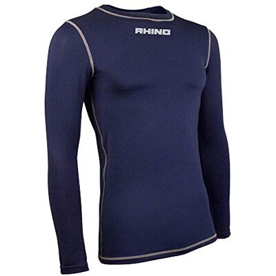 Rhino Unisex's Tagless Baselayer, Marin, Liten Rhino Unisex's Tagless Baselayer, Marin, Liten