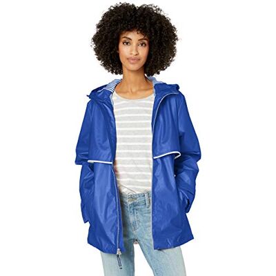 Charles River Apparel Regnjacka för kvinnor med ny Englander vattentät regnjacka, Kunglig/randig, XL Charles River Apparel Regnjacka för kvinnor med ny Englander vattentät regnjacka, Kunglig/randig, XL