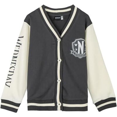 CERDÁ LIFE'S LITTLE MOMENTS Bomull Brushed Baseball Wednesday Jacket Unisex barn tröja, Mörkgrå, 10 år CERDÁ LIFE'S LITTLE MOMENTS Bomull Brushed Baseball Wednesday Jacket Unisex barn tröja, Mörkgrå, 10 år
