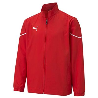 PUMA Kinder Trainingsjacke Teamrise Sideline Jacket Jr, Red- Black, 128, 657328 PUMA Kinder Trainingsjacke Teamrise Sideline Jacket Jr, Red- Black, 128, 657328
