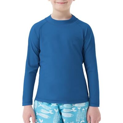 MEETWEE Baddräkt för pojkar Rash Vest Badtröjor för barn långa/korta UPF 50 solskydd Rash Guard 5–15 år, Blå, 14 år MEETWEE Baddräkt för pojkar Rash Vest Badtröjor för barn långa/korta UPF 50 solskydd Rash Guard 5–15 år, Blå, 14 år