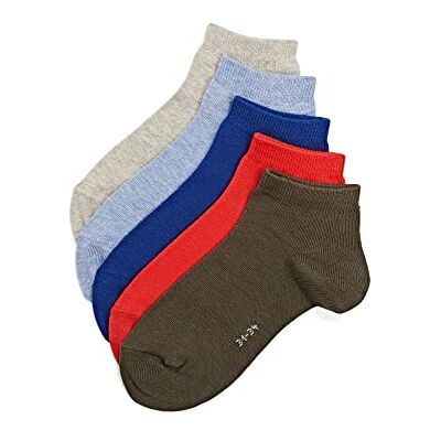 ESPRIT unisex barn Solid-Mix 5-Pack Ankelstrumpor andningsaktiv biologisk bomull förstärkta barnsneakersockor kort slitstark hudvänlig halkfri enfärgad flerpack 5 par ESPRIT unisex barn Solid-Mix 5-Pack Ankelstrumpor andningsaktiv biologisk bomull förstärkta barnsneakersockor kort slitstark hudvänlig halkfri enfärgad flerpack 5 par
