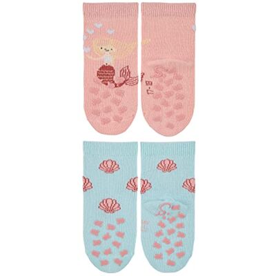 Sterntaler Babyflicka krypstrumpor dubbelpack sjöjungfru ABS strumpor, Mjuk rosa, 20 EU Sterntaler Babyflicka krypstrumpor dubbelpack sjöjungfru ABS strumpor, Mjuk rosa, 20 EU