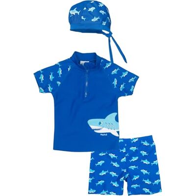 Playshoes badset, tvådelad baddräkt, baddräkt + huvudduk med UV-skydd 50+ solskydd Playshoes badset, tvådelad baddräkt, baddräkt + huvudduk med UV-skydd 50+ solskydd