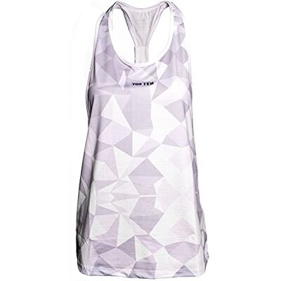 Top Ten Tank top "Prism", Vit – grå, S Top Ten Tank top "Prism", Vit – grå, S