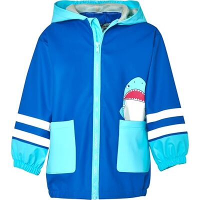 Playshoes Unisex barn regnjacka vind och vattentät regnrock regnkläder, Hai, 92 Playshoes Unisex barn regnjacka vind och vattentät regnrock regnkläder, Hai, 92