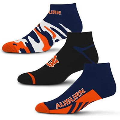 For Bare Feet NCAA Auburn Tigers CAMO Boom 3-pack ankelstrumpa lagfärger Large For Bare Feet NCAA Auburn Tigers CAMO Boom 3-pack ankelstrumpa lagfärger Large
