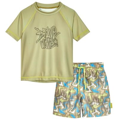Playshoes Zweiteiler Rash Guard-set, Wave Olive, 158 cm – 164 cm Playshoes Zweiteiler Rash Guard-set, Wave Olive, 158 cm – 164 cm