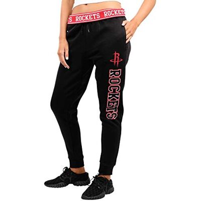 Ultra Game NBA Houston Rockets Womens Jogger Pants Active Basic Fleece Sweatpants, Black, Large Ultra Game NBA Houston Rockets Womens Jogger Pants Active Basic Fleece Sweatpants, Black, Large