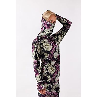 Eivy dam Icecold Gaiter Top Yoga Shirt, Vinterblomma, S EU Eivy dam Icecold Gaiter Top Yoga Shirt, Vinterblomma, S EU
