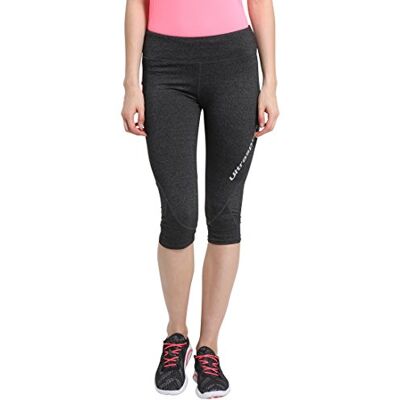 Ultrasport kvinnors längd löpning tights/träningsbyxor Cara Dark Grey Melange XS Ultrasport kvinnors längd löpning tights/träningsbyxor Cara Dark Grey Melange XS
