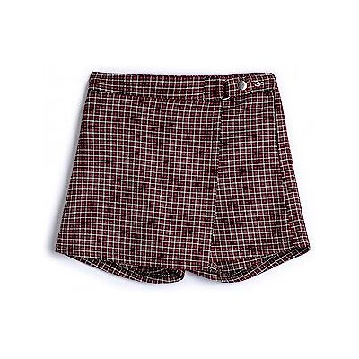 Koton Girls's Skort Envelop elastisk midja shorts, 9c9 (svart kontroll), 7-8 år Koton Girls's Skort Envelop elastisk midja shorts, 9c9 (svart kontroll), 7-8 år