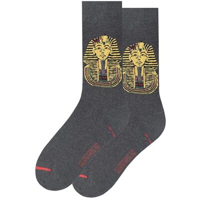 MuseARTa bomullsstrumpor med målningen Tutankhamun's Golden Mask i storlek 40–46, EG-TU-06-40-46, GRÅ, 40-46 MuseARTa bomullsstrumpor med målningen Tutankhamun's Golden Mask i storlek 40–46, EG-TU-06-40-46, GRÅ, 40-46
