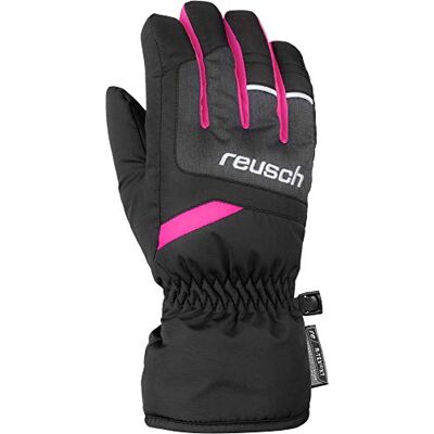 Reusch Barn Bennet R-Tex Xt handskar, svart/svart melange/rosa glo, 5 Reusch Barn Bennet R-Tex Xt handskar, svart/svart melange/rosa glo, 5