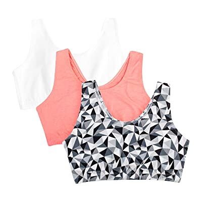 Fruit of the Loom Tank-Style Cotton BH sport-BH, ogenomskinlig (4-pack), Kalejdoskop/vitt/punchy persika, 34 Fruit of the Loom Tank-Style Cotton BH sport-BH, ogenomskinlig (4-pack), Kalejdoskop/vitt/punchy persika, 34