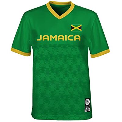 FIFA Unisex officiell 2023 dam fotboll Wm Youth Team tröja Jamaica T-shirt (1-pack) FIFA Unisex officiell 2023 dam fotboll Wm Youth Team tröja Jamaica T-shirt (1-pack)
