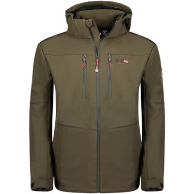 Geographical Norway Timmexama – Vattentät softshelljacka med huva för män – utomhusjacka med taktisk vindjacka – backpacking skidor höst vinter vår (khaki XL), kaki, XL Geographical Norway Timmexama – Vattentät softshelljacka med huva för män – utomhusjacka med taktisk vindjacka – backpacking skidor höst vinter vår (khaki XL), kaki, XL