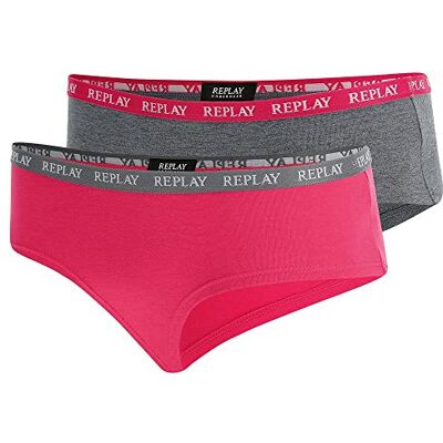 Replay T-C1 underkläder mörkgrå melange/fuxia/vit L Replay T-C1 underkläder mörkgrå melange/fuxia/vit L