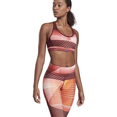 Reebok OSR Lux Racer Bra-AOP, sport bh för kvinnor, röd (insred), XL Reebok OSR Lux Racer Bra-AOP, sport bh för kvinnor, röd (insred), XL
