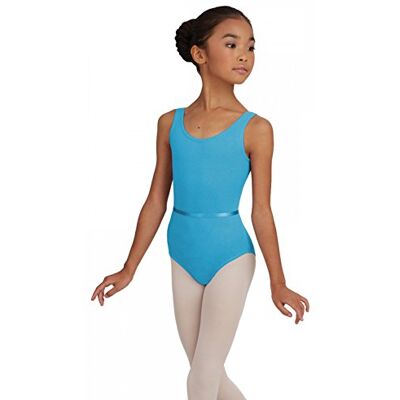 Capezio Tank Leotard med bälte – flickor, jetblå, XL Capezio Tank Leotard med bälte – flickor, jetblå, XL