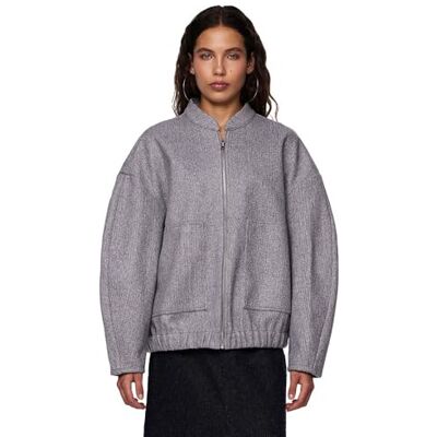 PIECES Pcdebbie Ls Bomberjacka Noos, Ljusgrå melange, x_s PIECES Pcdebbie Ls Bomberjacka Noos, Ljusgrå melange, x_s