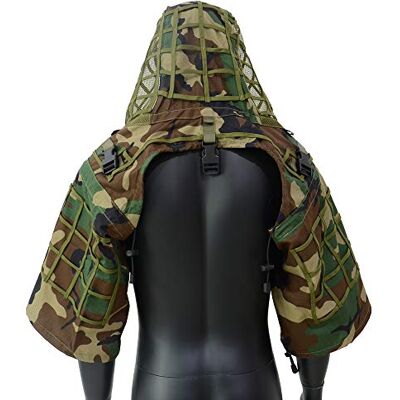 ROCOTACTICAL Sniper Ghillie Suit Foundation, Ripstop, Ghillie Viper huva, kamouflage krypskytt kappa (skog) ROCOTACTICAL Sniper Ghillie Suit Foundation, Ripstop, Ghillie Viper huva, kamouflage krypskytt kappa (skog)