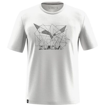 Salewa Eagle geometrisk T-shirt, M, optisk vit, S Salewa Eagle geometrisk T-shirt, M, optisk vit, S