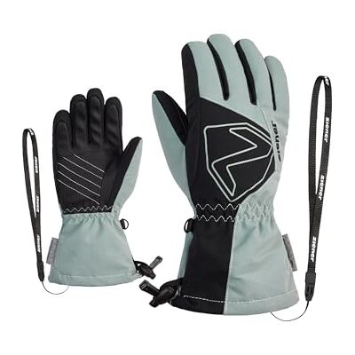 Ziener Barn, Laval, skidhandskar/vintersport, vattentät, extra varm, ull, grå förseal, ripstop, 3,5 Ziener Barn, Laval, skidhandskar/vintersport, vattentät, extra varm, ull, grå förseal, ripstop, 3,5