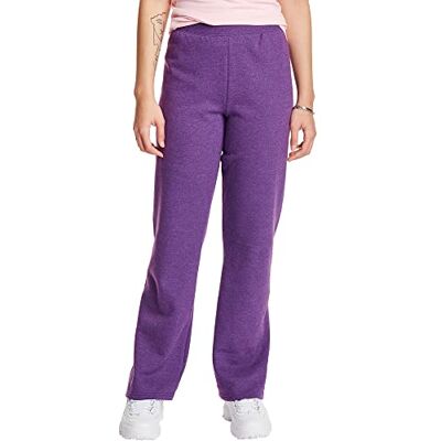 Hanes dam ComfortSoft EcoSmart fleece träningsbyxor med öppet ben, Violett prakt ljung, M Hanes dam ComfortSoft EcoSmart fleece träningsbyxor med öppet ben, Violett prakt ljung, M