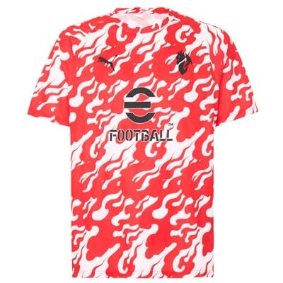 A.C. Milan Prematch Jersey, Pre-Match Race-tröja, säsong 2025/2026, officiell produkt, vuxen, Vit, XS A.C. Milan Prematch Jersey, Pre-Match Race-tröja, säsong 2025/2026, officiell produkt, vuxen, Vit, XS