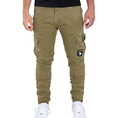 Alpha Industries Petrol Patch Pant-fritidsbyxor för män Olive Alpha Industries Petrol Patch Pant-fritidsbyxor för män Olive