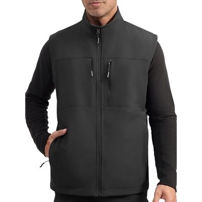 FREE SOLDIER Gratis SOLDIER lätt softshell väst för män, vattentät och vindtät ventilerande väst med flera fickor, sportig för golf, cykling, löpning, vandring och arbete, Svart och grå, XXL FREE SOLDIER Gratis SOLDIER lätt softshell väst för män, vattentät och vindtät ventilerande väst med flera fickor, sportig för golf, cykling, löpning, vandring och arbete, Svart och grå, XXL