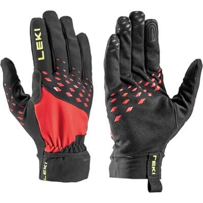 LEKI Ultra Trail Storm handskar, svart-röd-neongul, EU 7 LEKI Ultra Trail Storm handskar, svart-röd-neongul, EU 7