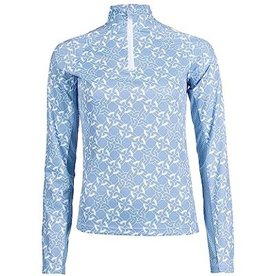 HKM Minimal långärmad Funktionströja för kvinnor, Rökblå/Vit, M HKM Minimal långärmad Funktionströja för kvinnor, Rökblå/Vit, M
