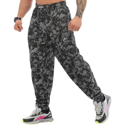 BIG SAM SPORTSWEAR COMPANY herr säckig sweatpants med fickor, gammaldags lös passform gym byxor, technic kamouflage, M BIG SAM SPORTSWEAR COMPANY herr säckig sweatpants med fickor, gammaldags lös passform gym byxor, technic kamouflage, M