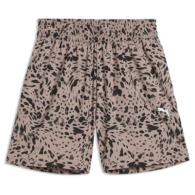 PUMA ESS Graphic Animal High-Rise AOP vävda shorts 10 cm sandsten PUMA ESS Graphic Animal High-Rise AOP vävda shorts 10 cm sandsten
