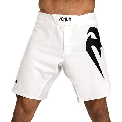 Venum Herr Light 5.0 Fight Shorts, Vit/svart, XL Venum Herr Light 5.0 Fight Shorts, Vit/svart, XL