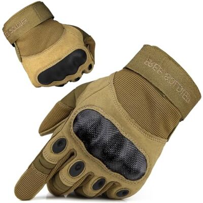 FREE SOLDIER Heltäckande finger utomhussport cykling cyklisthandskar motorcykelhandskar fingerlösa handske för vandring klättring längdarbete herrhandskar (S, Sand helfinger) FREE SOLDIER Heltäckande finger utomhussport cykling cyklisthandskar motorcykelhandskar fingerlösa handske för vandring klättring längdarbete herrhandskar (S, Sand helfinger)