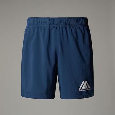 THE NORTH FACE Mountain för män 24/7 7 tum grafiska shorts, skuggig blå, L THE NORTH FACE Mountain för män 24/7 7 tum grafiska shorts, skuggig blå, L