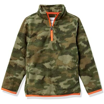 Amazon Essentials pojkar Polar Fleece Quarter-Zip Pullover Jacka, Grön kamouflage, 3 år Amazon Essentials pojkar Polar Fleece Quarter-Zip Pullover Jacka, Grön kamouflage, 3 år