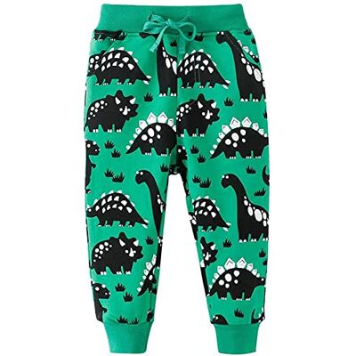 Pantaloni lunghi per ragazzi Barnbyxor, Grön dinosaurie, 2-3 anni Pantaloni lunghi per ragazzi Barnbyxor, Grön dinosaurie, 2-3 anni
