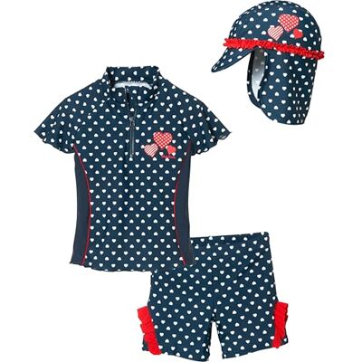 Playshoes Badset, tvådelad baddräkt, baddräkt + badmössa med UV-skydd 50+ solskydd Playshoes Badset, tvådelad baddräkt, baddräkt + badmössa med UV-skydd 50+ solskydd