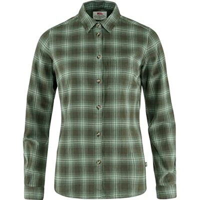 Fjällräven FJALLRAVEN Övik Flannel W långärmad T-shirt, djup patina grön, S dam, Deep Patina Green, S Fjällräven FJALLRAVEN Övik Flannel W långärmad T-shirt, djup patina grön, S dam, Deep Patina Green, S