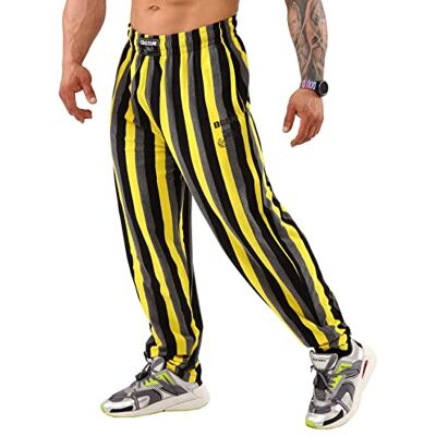 BIG SAM SPORTSWEAR COMPANY herr säckig sweatpants med fickor, gammaldags lös passform gym byxor, GUL, L BIG SAM SPORTSWEAR COMPANY herr säckig sweatpants med fickor, gammaldags lös passform gym byxor, GUL, L