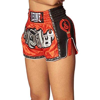 LEONE 1947 , Bangkok Kick-thai shorts, Unisex vuxen, Röd, L, AB754 LEONE 1947 , Bangkok Kick-thai shorts, Unisex vuxen, Röd, L, AB754