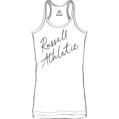 Russell Athletic Dam racerback-ärmlös linne, Vit, L Russell Athletic Dam racerback-ärmlös linne, Vit, L