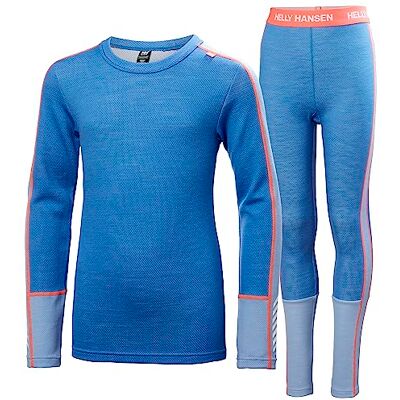 Helly Hansen Junior Unisex Jr LIFA Merino medelviktsset, ultrablå, 16 Helly Hansen Junior Unisex Jr LIFA Merino medelviktsset, ultrablå, 16