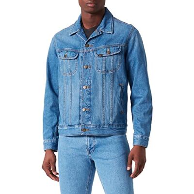 Lee Rider Jacka för män, BLUE BIRD MID WORN, S Lee Rider Jacka för män, BLUE BIRD MID WORN, S